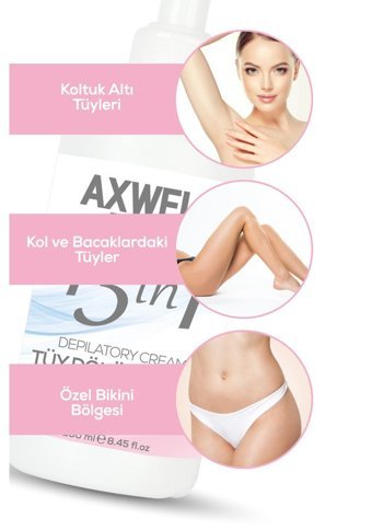 Axwell Tüm Ciltler İçin Koltuk Altı Bacak Tüy Dökücü Sprey 250 ml