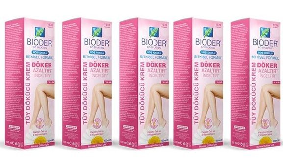 Bioder Normal Ciltler İçin Koltuk Altı Bacak Tüy Dökücü Sprey 5x100 ml