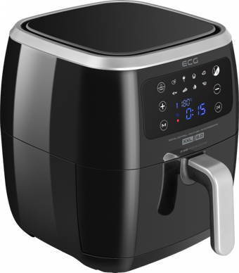 Ecg AF 6000 Airfryer 6 lt Tek Hazneli Izgara Yapan Led Ekranlı Yağsız Sıcak Hava Fritözü Siyah