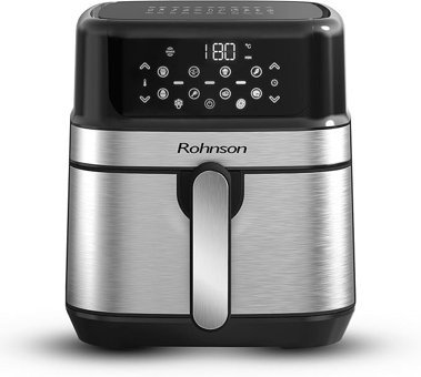 Rohnson R-2839 Airfryer 4.5 lt Tek Hazneli Led Ekranlı Sıcak Hava Fritözü Gümüş