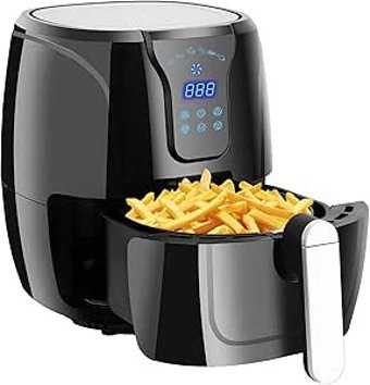 Vpcok Direct Airfryer 5.5 lt Tek Hazneli Led Ekranlı Sıcak Hava Fritözü Siyah