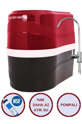 Oxygen Water 14 Aşamalı 9 lt Kapalı Kasa Pompalı Tezgah Altı Su Arıtma Cihazı