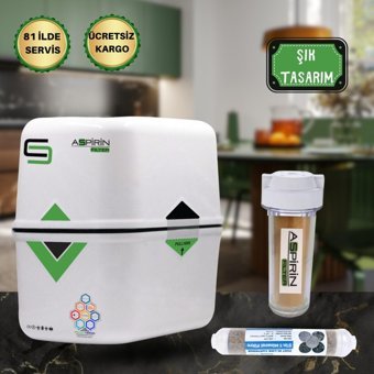 Aspirin 6 Aşamalı 8 lt Kapalı Kasa Pompasız Tezgah Altı Su Arıtma Cihazı