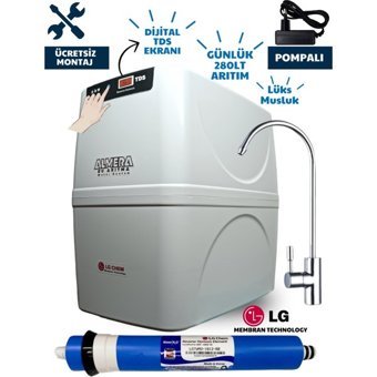 Lg Chem 10 Aşamalı 10 lt Kapalı Kasa Pompalı Tezgah Altı Su Arıtma Cihazı