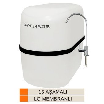 Oxygen Water 13 Aşamalı 9 lt Kapalı Kasa Pompasız Tezgah Altı Su Arıtma Cihazı