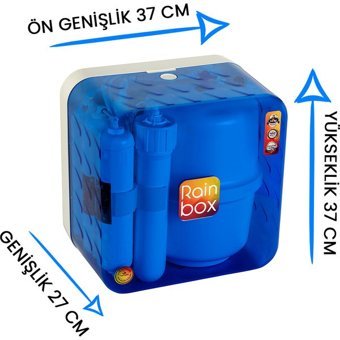 Rainbox 5 Aşamalı 12 lt Kapalı Kasa Pompasız Tezgah Altı Su Arıtma Cihazı Mavi