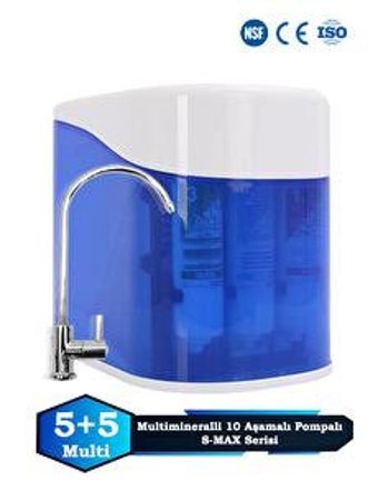 Sumarkt S-max 10 Aşamalı 12 lt Kapalı Kasa Pompalı Tezgah Altı Su Arıtma Cihazı