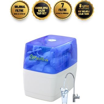 Promax 15 Aşamalı 8 lt Kapalı Kasa Pompasız Tezgah Altı Su Arıtma Cihazı