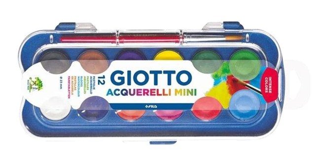 Giotto Acquerelli Mini 12'li Tablet Sulu Boya Seti