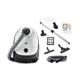Nilfisk One Allergy Eu 750 W Yatay Hepa Filtreli Turbo Başlıklı Toz Torbalı Süpürge Beyaz