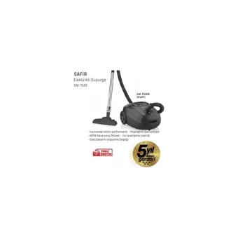 Goldmaster GM-7530S 1400 W Yatay Hepa Filtreli Toz Torbalı Süpürge Siyah
