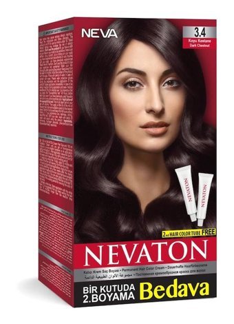 Nevaton 3.4 Koyu Kahve Krem Saç Boyası