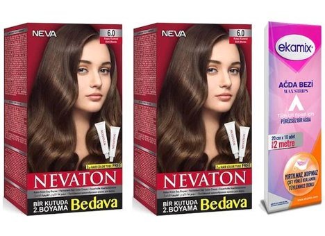 Neva Color 6.0.Koyu Kumral Krem Saç Boyası