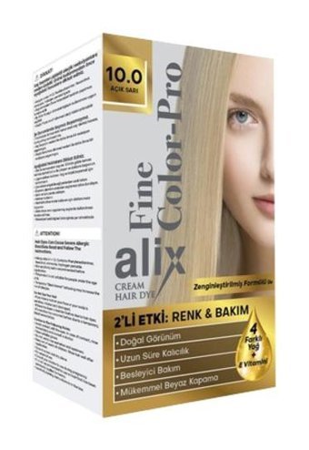 Alix 10.0 Açık Sarı Krem Saç Boyası 50 ml