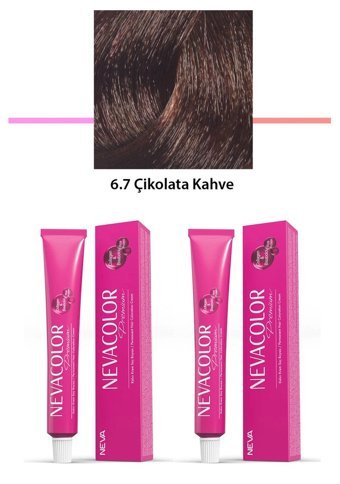 Neva Color 6-7 Çikolata Kahve Krem Saç Boyası 2x50 ml