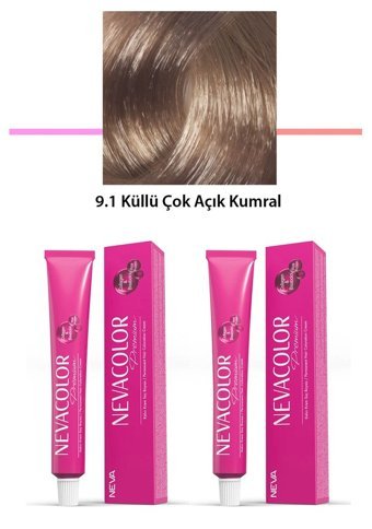 Neva Color 9.1 Küllü Çok Açık Kumral Krem Saç Boyası 2x50 ml