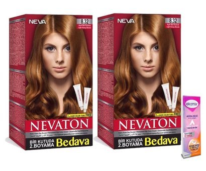 Neva Color 8.32 Açık Bal Karamel Krem Saç Boyası