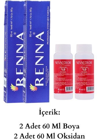 Renna 8.B Açık Bej Krem Saç Boyası 2x60 ml