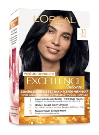 L'Oréal Paris 15 Gece Siyahı Krem Saç Boyası