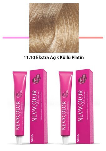 Neva Color 11.10 Ekstra Açık Küllü Platin Krem Saç Boyası 2x50 ml