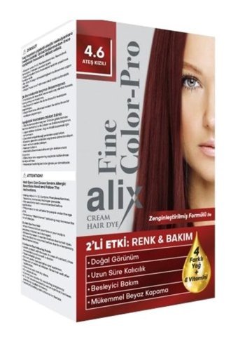 Alix 4.6 Ateş Kızılı Krem Saç Boyası 50 ml