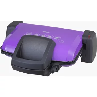 Regal RI 1000 M 6 Dilim Granit Çıkarılabilir Plaka 1800 W Izgara Mor Tost Makinesi