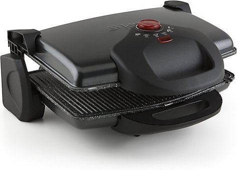 King P-637Y 6 Dilim Granit Çıkarılabilir Plaka 1600 W Izgara Siyah Tost Makinesi