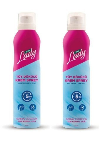 Derby Normal Ciltler İçin Koltuk Altı Bacak Kadın Tüy Dökücü Sprey 2 x 150 ml