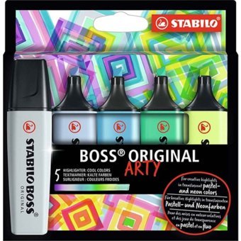 Stabilo Arty 5'li Renkli Fosforlu Kalem Seti
