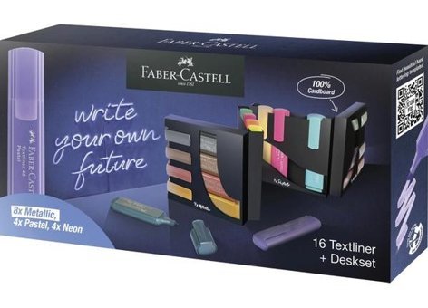 Faber-Castell 16'lı Renkli Fosforlu Kalem Seti