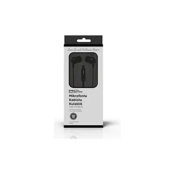 Acl K1-04 Silikonlu Mikrofonlu 3.5 Mm Jak Kablolu Kulaklık Siyah