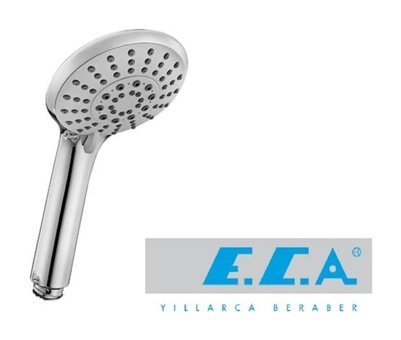 Eca Logica Krom 5 Fonksiyonlu Tazyikli Yuvarlak Sprey El Duş Başlığı Gümüş