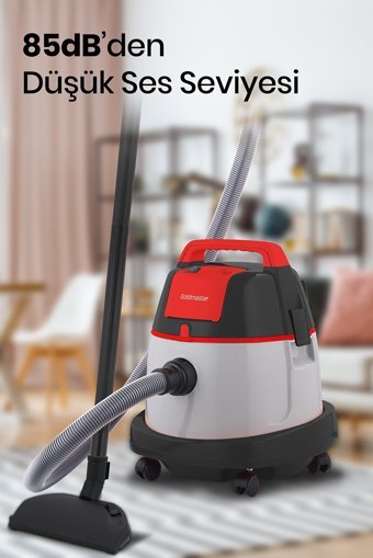Goldmaster Kürem 2200 W Dikey Toz Torbalı Süpürge Gri - Kırmızı