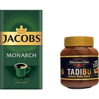 Abdurrahman Tatlıcı Tadıbu Kakaolu Fındık Ezmesi 330 gr + Jacobs Monarch Aromalı Filtre Kahve 500 gr