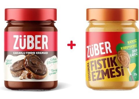 Züber Fındık Kreması 315 gr + Original Fıstık Ezmesi 315 gr