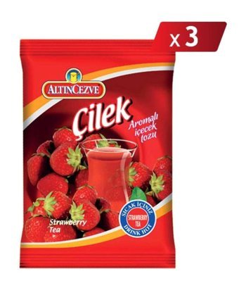 Altıncezve Çilek Aromalı Içecek Tozu 250 gr - 3lü Paket