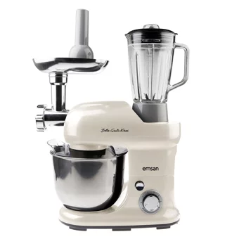 Emsan Bella Gusto Maxi Aliminyum Döküm 1300 W 5 lt Stand Hamur Yoğurma ve Mutfak Şefi Krem