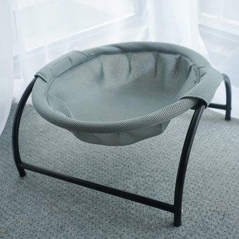 Lebeigo Ayaklı Ayaklı Yıkanabilir Tek Fonksiyonlu 42x45 cm Sepet Kedi Yatağı Gri