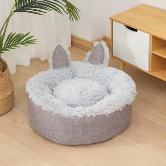 Lebeigo Yıkanabilir Tek Fonksiyonlu 35x35 cm Minder Kedi Yatağı Gri