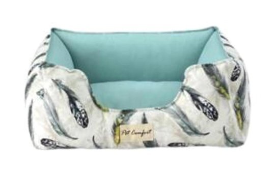 Pet Comfort Alpha Yıkanabilir Tek Fonksiyonlu 60x50 cm Sepet Kedi Yatağı Mint-Beyaz