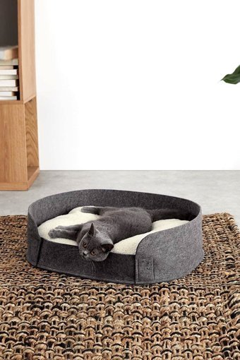 Bundeba Yıkanabilir Tek Fonksiyonlu 35x45 cm Minder Kedi Yatağı Gri