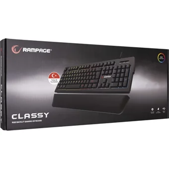 Rampage KB-R62 Türkçe Q RGB Kablolu Siyah Yarı Mekanik Gaming Klavye