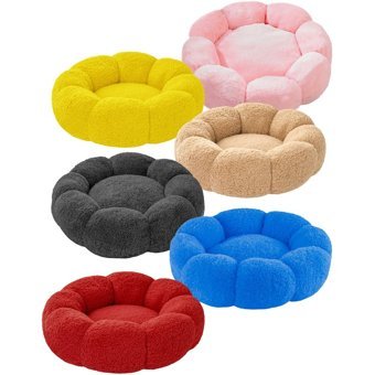 Patiderm Bubble Yıkanabilir Tek Fonksiyonlu 50 cm Simit Kedi Yatağı Pembe