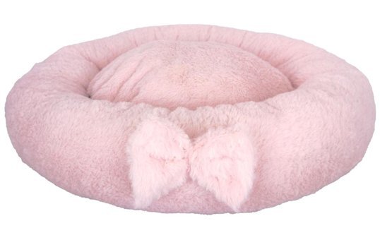 Patiderm Yıkanabilir Tek Fonksiyonlu 50 cm Simit Kedi Yatağı Pembe