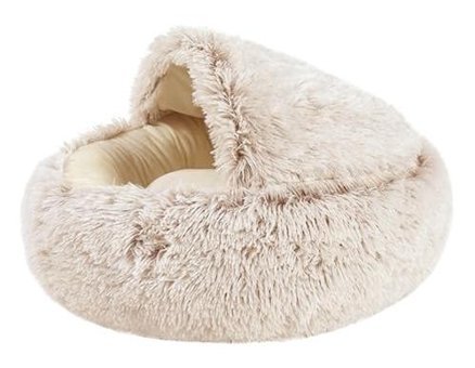 Irfora Yıkanabilir Tek Fonksiyonlu 35x24x4 cm Üstü Kapalı Kedi Yatağı Kahverengi