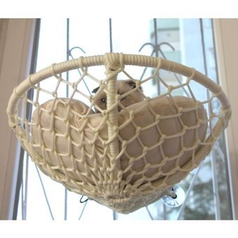 Homedora Vantuzlu Yıkanabilir Tek Fonksiyonlu 44x25 cm Cama Yapışan Kedi Yatağı Bej