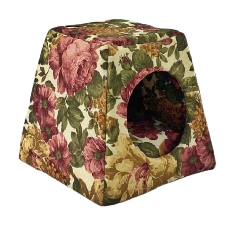 Pet Comfort Iglo Yıkanabilir Çift Fonksiyonlu 37x37x37 cm Üstü Kapalı Kedi Yatağı Çok Renkli