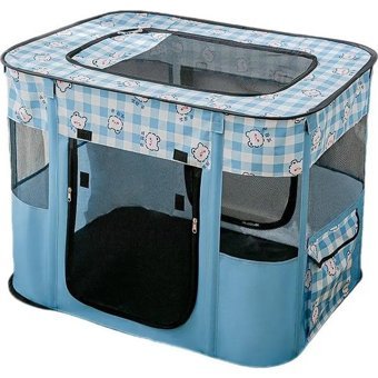 Weichuang Dimute Yıkanabilir Tek Fonksiyonlu 70x55x45 cm Çadır Kedi Yatağı Mavi