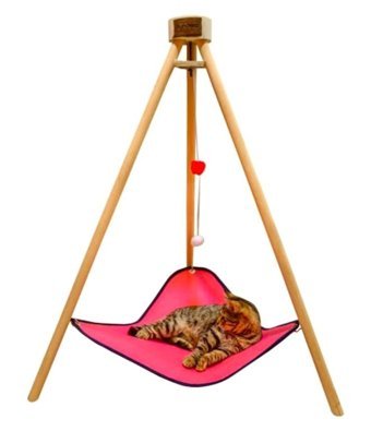 Bundera Ayaklı Yıkanabilir Tek Fonksiyonlu 65x90 cm Hamak Kedi Yatağı Gri