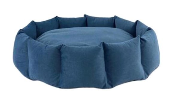 Pet Comfort Athens Yıkanabilir Tek Fonksiyonlu 70 cm Simit Kedi Yatağı Mavi